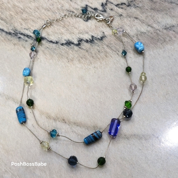 𝙇𝙞𝙖 𝙎𝙤𝙥𝙝𝙞𝙖 𝘿𝙤𝙪𝙗𝙡𝙚 𝙎𝙩𝙧𝙖𝙣𝙙 𝘽𝙡𝙪𝙚 𝙂𝙧𝙚𝙚𝙣 𝘾𝙡𝙚𝙖𝙧 - Picture 1 of 7